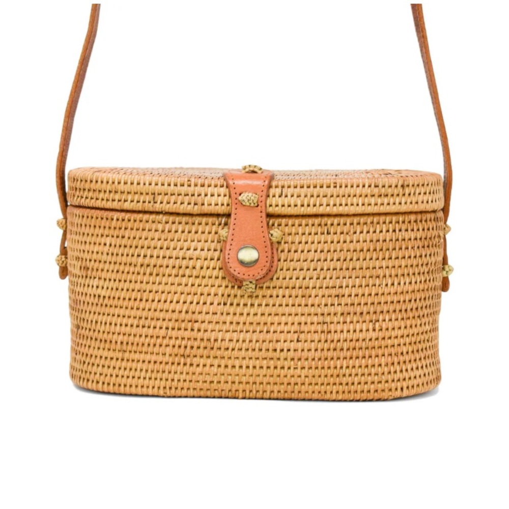 NWT•POPPY + SAGE Luna bag In Nantucket Navy Stripe